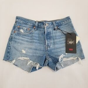 Levi's 501 Midrise Denim Shorts Size 27 NWT
